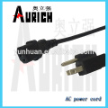 UL Standard PVC Brass Plug Cable Ac Power Cord 125V